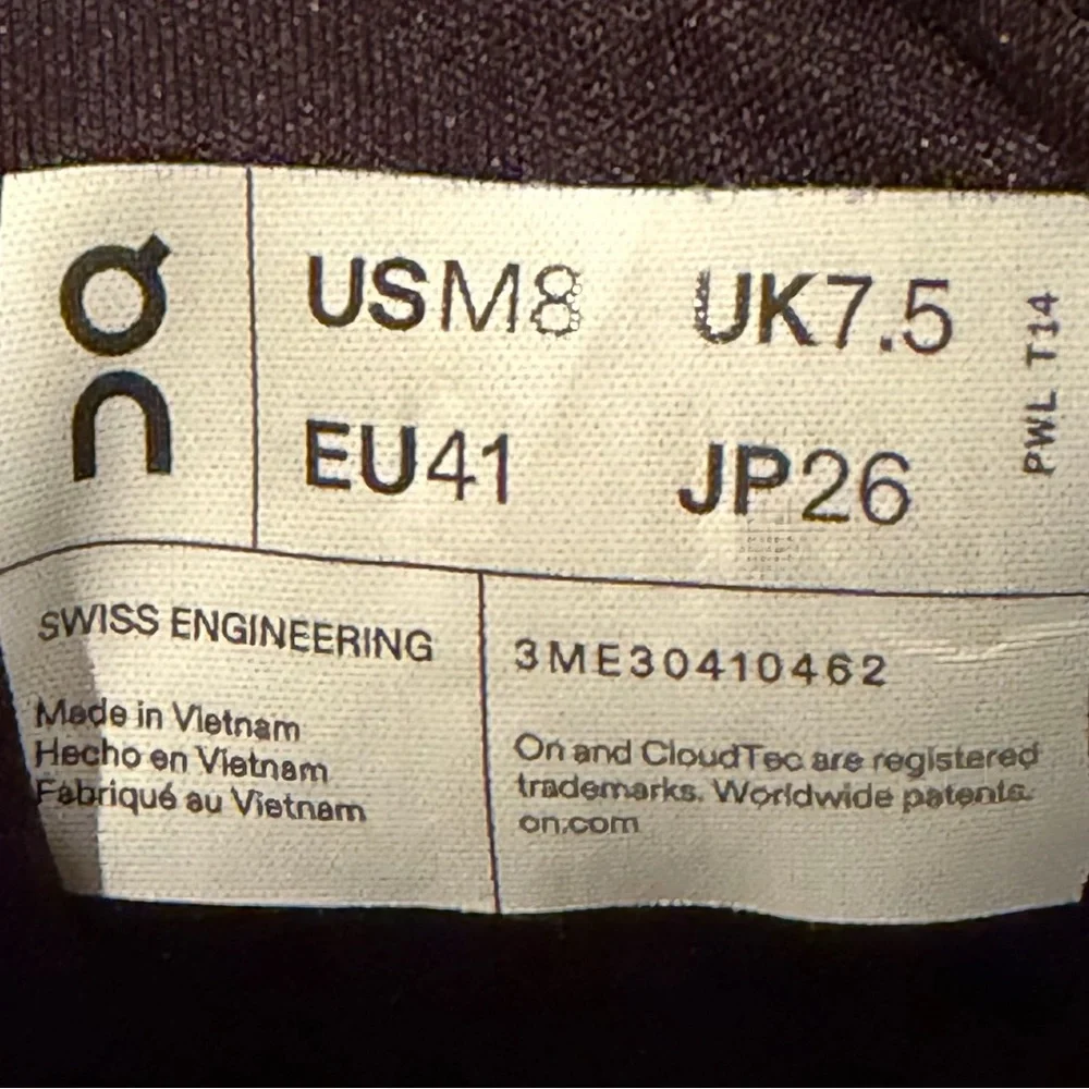 OnCloud CloudNova X White/Black Training Shoe. Size 8 - Picture 5 of 5